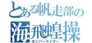 とある帆走部の海飛蝗操手（ホッパーライダー）