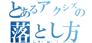 とあるアクシズの落とし方（（。＋・｀ω・´））