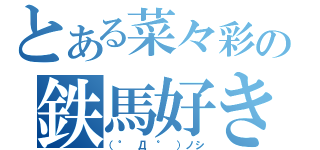 とある菜々彩の鉄馬好き（（°　Д　°　）ノシ）