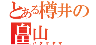 とある樽井の畠山（ハタケヤマ）