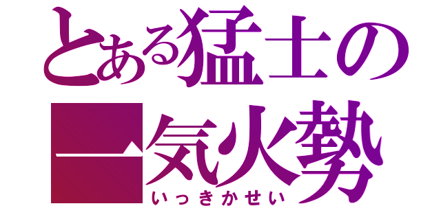 とある猛士の一気火勢（いっきかせい）