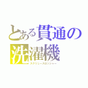 とある貫通の洗濯機（スクリュースロッシャー）