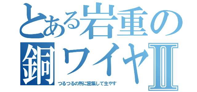 とある岩重の銅ワイヤ剥離Ⅱ（つるつるの所に密集して生やす）