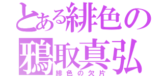 とある緋色の鴉取真弘（緋色の欠片）