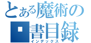 とある魔術の㊝書目録（インデックス）