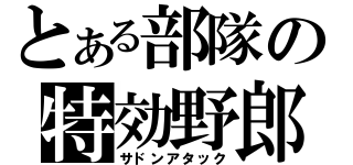 とある部隊の特効野郎（サドンアタック）