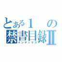 とある１の禁書目録Ⅱ（インデックス）