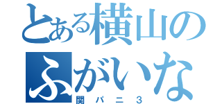 とある横山のふがいないシリーズ（関パニ３）