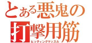 とある悪鬼の打撃用筋肉（ヒッティングマッスル）