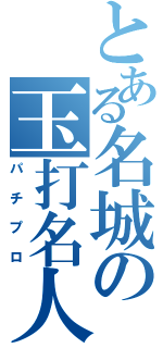 とある名城の玉打名人（パチプロ）