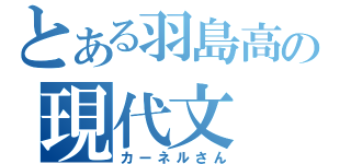 とある羽島高の現代文（カーネルさん）