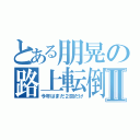 とある朋晃の路上転倒Ⅱ（今年はまだ２回だけ）