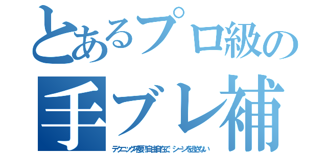 とあるプロ級の手ブレ補正（テクニック不要！自由自在で、シーンを逃さない）