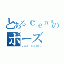 とあるｃｅｎａのポーズ（Ｕｃａｎ\'ｔｓｅｅＭｅ）