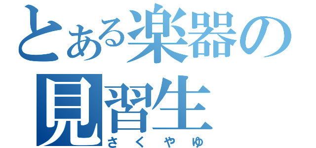 とある楽器の見習生（さくやゆ）