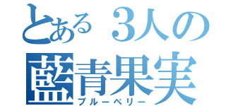 とある３人の藍青果実（ブルーベリー）