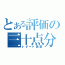 とある評価の三十点分（レポート課題）