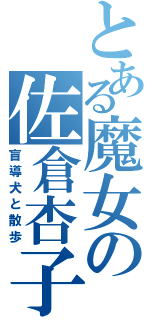 とある魔女の佐倉杏子（盲導犬と散歩）