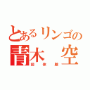 とあるリンゴの青木 空（初体験）