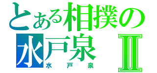 とある相撲の水戸泉Ⅱ（水戸泉）