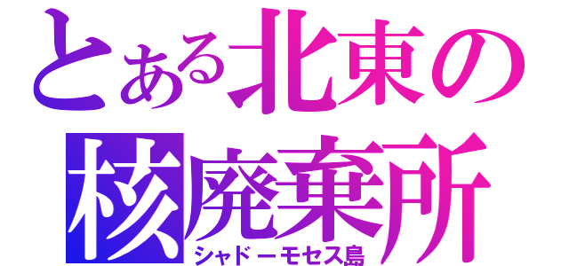 とある北東の核廃棄所（シャドーモセス島）