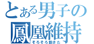 とある男子の鳳凰維持（そろそろ飽きた）