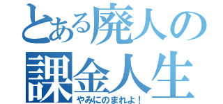 とある廃人の課金人生（やみにのまれよ！）