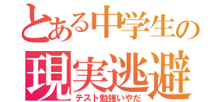 とある中学生の現実逃避（テスト勉強いやだ）