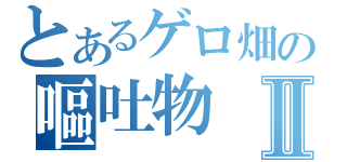 とあるゲロ畑の嘔吐物Ⅱ（）