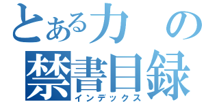 とある力の禁書目録（インデックス）