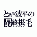 とある波平の最終根毛（ラストイッポン）