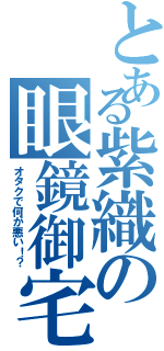 とある紫織の眼鏡御宅Ⅱ（オタクで何が悪い！？）