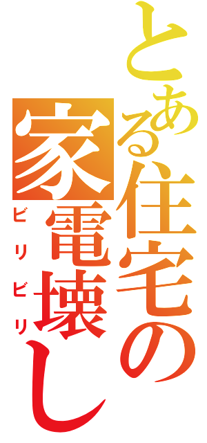 とある住宅の家電壊しⅡ（ビリビリ）