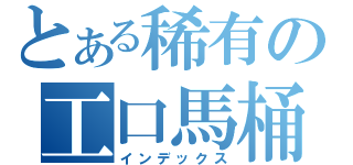 とある稀有の工口馬桶（インデックス）