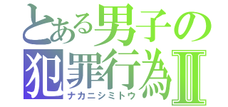 とある男子の犯罪行為Ⅱ（ナカニシミトウ）