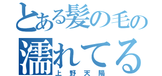 とある髪の毛の濡れてる子（上野天陽）