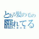 とある髪の毛の濡れてる子（上野天陽）