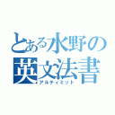 とある水野の英文法書（アルティミット）