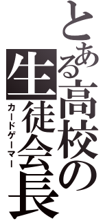 とある高校の生徒会長（カードゲーマー）