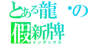 とある龍熦の假新牌（インデックス）