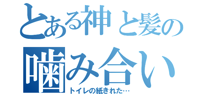 とある神と髪の噛み合い（トイレの紙きれた…）