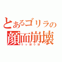 とあるゴリラの顔面崩壊（うっほうほ）