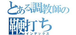 とある調教師の鞭打ち（インデックス）