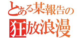 とある某報告の狂放浪漫（）