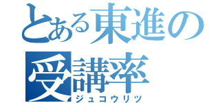 とある東進の受講率（ジュコウリツ）