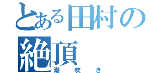 とある田村の絶頂（潮吹き）