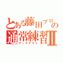 とある藤田プロ（仮）の通常練習Ⅱ（ワークアウト）