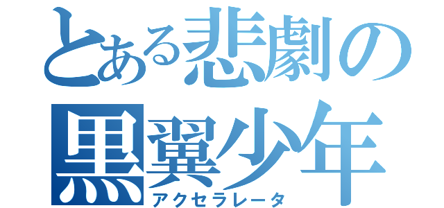 とある悲劇の黒翼少年（アクセラレータ）