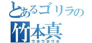 とあるゴリラの竹本真（ウホウホウホ）