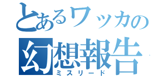 とあるワッカの幻想報告（ミスリード）